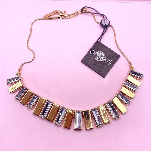 Vince Camuto Vintage Crystal Dangle Bars Necklace with Original Tag - Picture 6 of 7